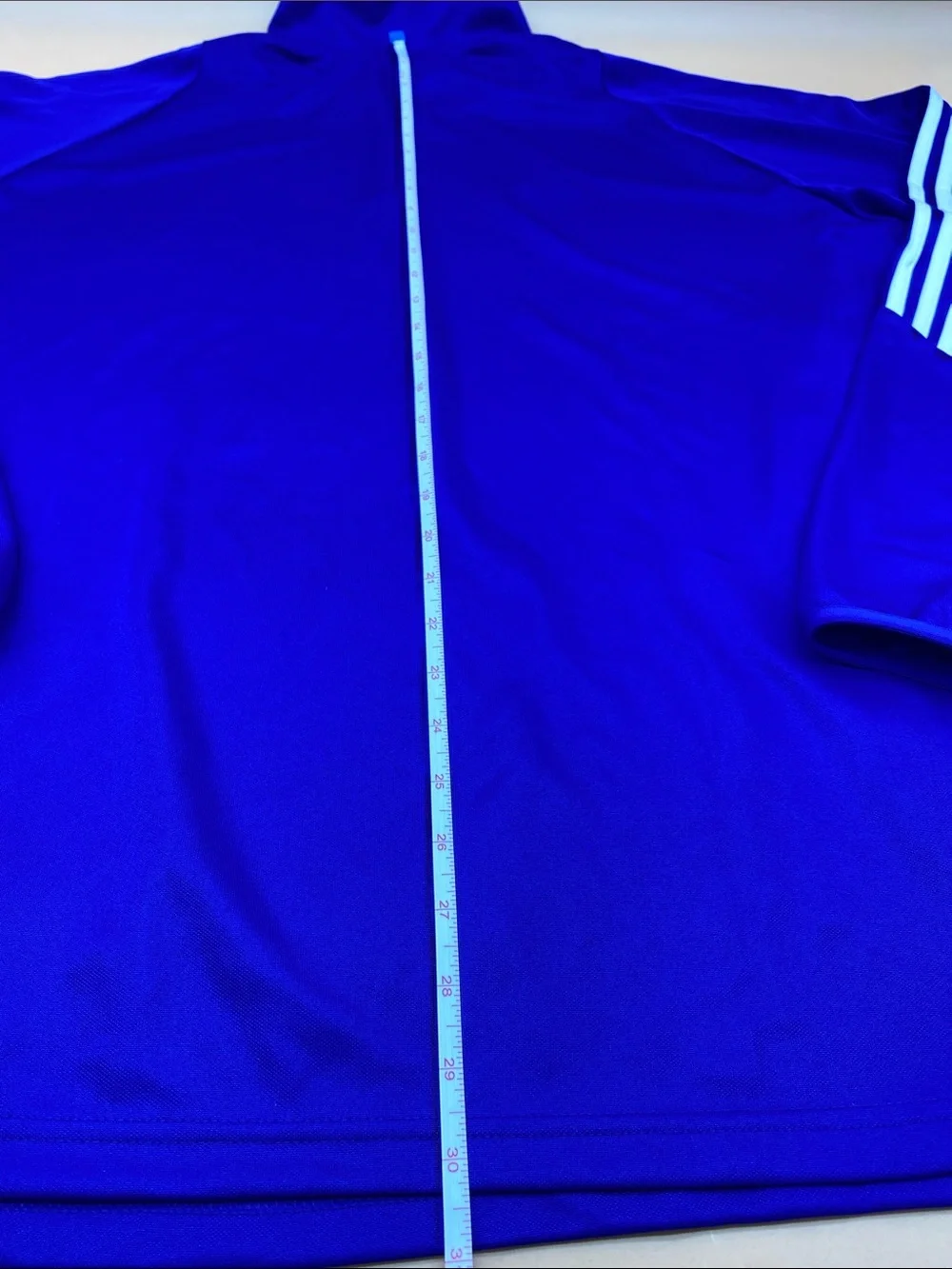 adidas Men’s Royal Blue Half-Zip Track Top with Orange Accents
